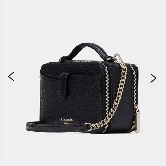 NWT Kate Spade Hudson Pebbled Leather Double-Zip Crossbody Bag - Picture 3 of 8